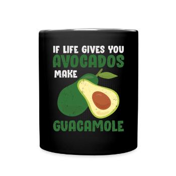 Avocado - Tasse einfarbig - Schwarz - Vorne