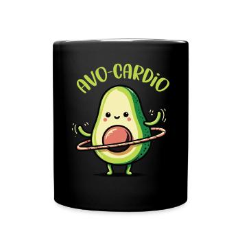 Avocado Guacamole Vegan Geschenk - Tasse einfarbig - Schwarz - Vorne
