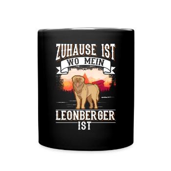 Home is where my Leonberger is - Full Colour Mug - black - Front