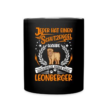 Leonberg Guardian Angel - Full Colour Mug - black - Front