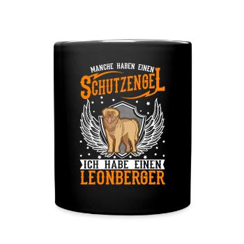 Leonberg Guardian Angel - Full Colour Mug - black - Front