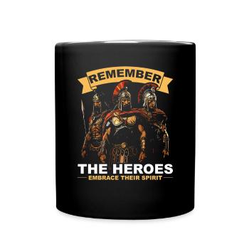 Trojanischer Krieg Krieger Antikes Griechenland Griechische Mythologie - Tasse einfarbig - Schwarz - Vorne