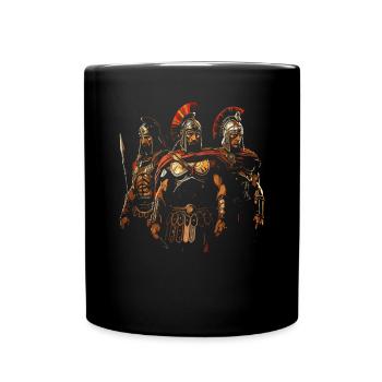 Trojan War Warrior Ancient Greece Greek Mythology - Full Colour Mug - black - Front