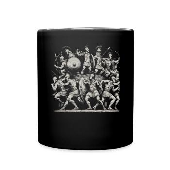 Trojan War Warrior Ancient Greece Greek Mythology - Full Colour Mug - black - Front