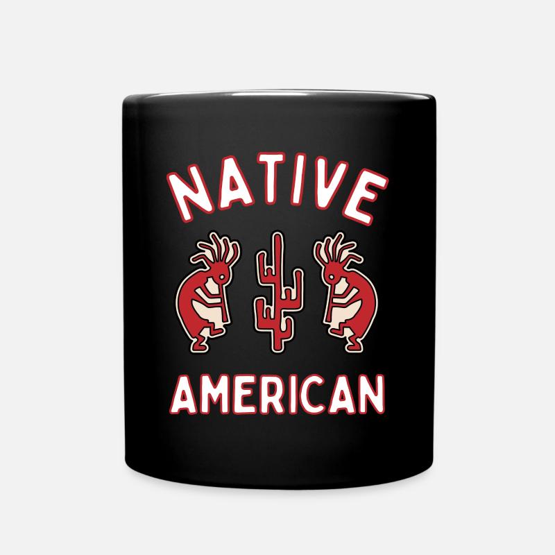 Indianer Felsmalerei Tänzer - Tasse einfarbig - Schwarz