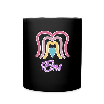 1. Geburtstag Regenbogen Baby Motiv - Tasse einfarbig - Schwarz - Vorne