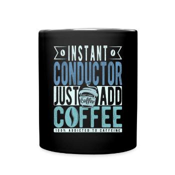 Instant Conductor einfach Kaffee hinzufügen - Tasse einfarbig - Schwarz - Vorne