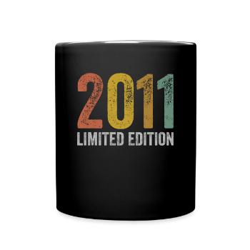 Jahrgang 2011 Limited Edition Geburtstag - Tasse einfarbig - Schwarz - Vorne