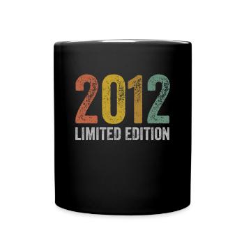 Jahrgang 2012 Limited Edition Geburtstag - Tasse einfarbig - Schwarz - Vorne