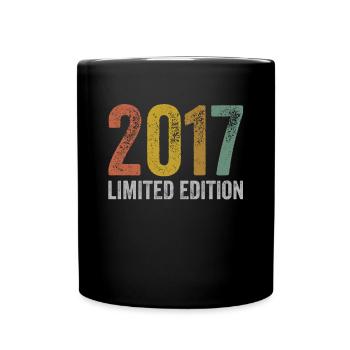 Jahrgang 2017 Limited Edition Geburtstag - Tasse einfarbig - Schwarz - Vorne