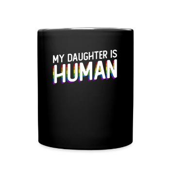 Gay Pride Proud Parents Gay Son - Full Colour Mug - black - Front