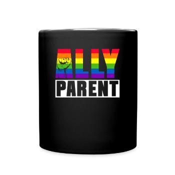 Gay Pride Proud Parents Gay Son - Full Colour Mug - black - Front