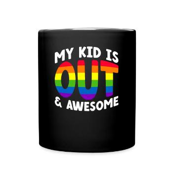 Gay Pride Fiers Parents Fils Gay - Mug uni - noir - Devant