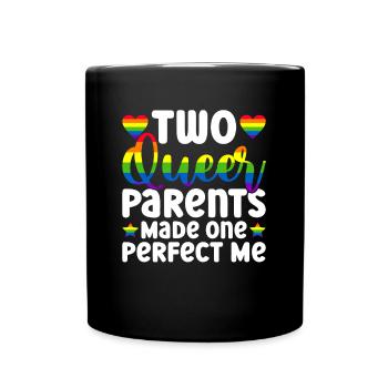 Gay Pride Queer Eltern Homo-Ehe - Tasse einfarbig - Schwarz - Vorne