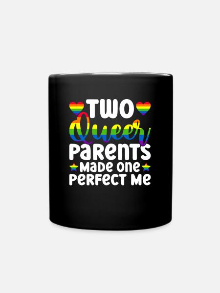 Gay Pride Queer Eltern Homo-Ehe - Tasse einfarbig - Schwarz