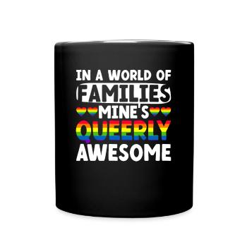 Gay Pride Parents queer Mariage gay - Mug uni - noir - Devant