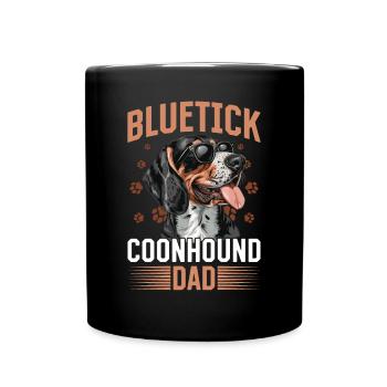 Bluetick Coonhound Dog Bluetick Coonhound Dad - Full Colour Mug - black - Front