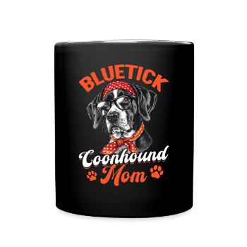 Bluetick Coonhound Dog Bluetick Coonhound Mom - Full Colour Mug - black - Front