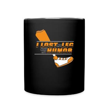 J’ai perdu ma jambe, pas mon humour, des jambes artificielles, une jambe d’utilisateur - Mug uni - noir - Devant