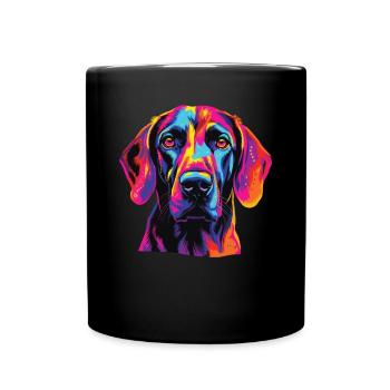 Aquarelle colorée Plot Hound - Mug uni - noir - Devant