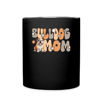 Bouledogue anglais Groovy Maman bouledogue anglais - Mug uni - noir - Devant