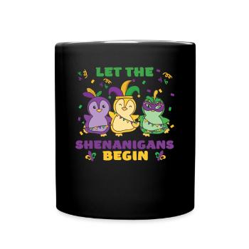 Mardi Gras Penguin Carnival Costume - Full Colour Mug - black - Front