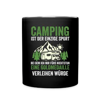 Camper Caravan Motorhome Camping Camping - Full Colour Mug - black - Front