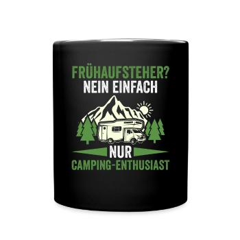 Camper Caravan Motorhome Camping Camping - Full Colour Mug - black - Front