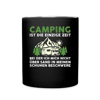 Camper Caravan Motorhome Camping Camping - Full Colour Mug - black - Front