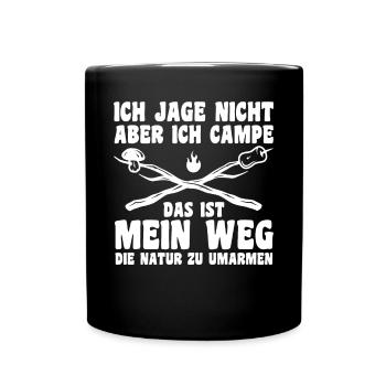 Camper Caravan Motorhome Camping Camping - Full Colour Mug - black - Front