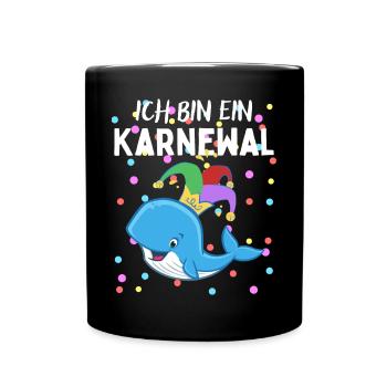 Karnewal - Lustiges Karneval Fasnacht Fasching - Full Colour Mug - black - Front