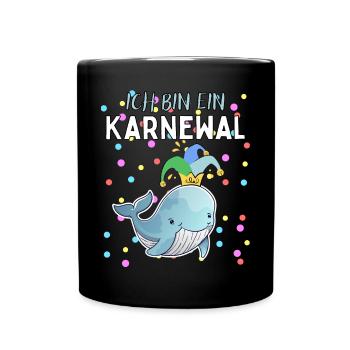 Karnewal - Lustiges Karneval Fasnacht Fasching - Full Colour Mug - black - Front