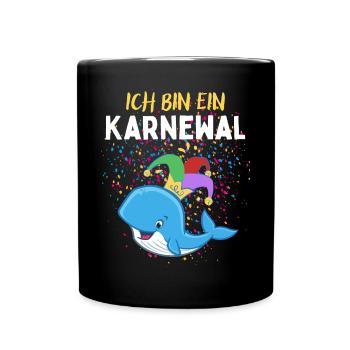 Karnewal - Lustiges Karneval Fasnacht Fasching - Full Colour Mug - black - Front