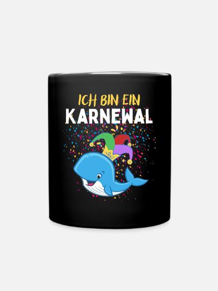 Karnewal - Lustiges Karneval Fasnacht Fasching - Tasse einfarbig - Schwarz