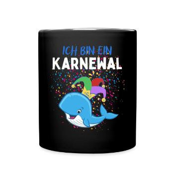 Karnewal - Lustiges Karneval Fasnacht Fasching - Full Colour Mug - black - Front