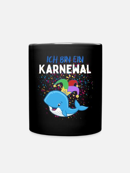 Karnewal - Lustiges Karneval Fasnacht Fasching - Tasse einfarbig - Schwarz