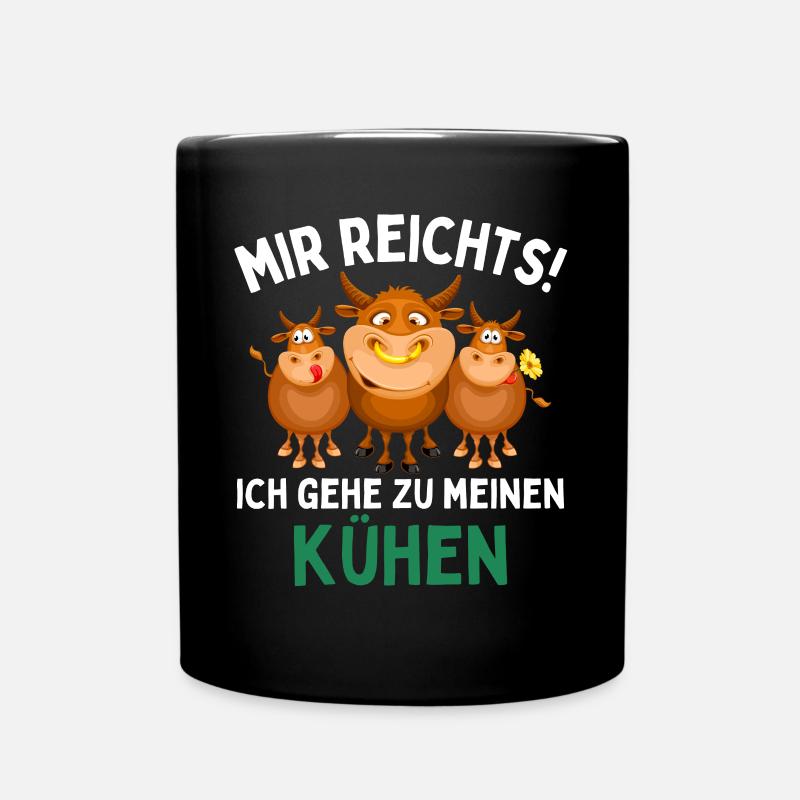 J’EN AI ASSEZ! JE M’EN VAIS À MES VACHES ! Amusement - Mug uni - noir