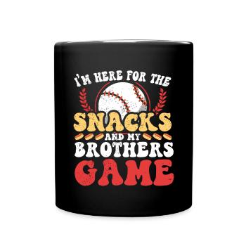 Frère Fan De Baseball Jouant Au Baseball Drôles De Garçons - Mug uni - noir - Devant