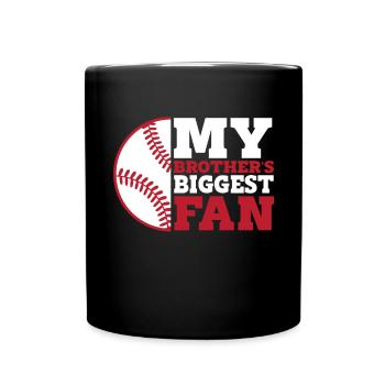 Frère Fan De Baseball Jouant Au Baseball Drôles De Garçons - Mug uni - noir - Devant