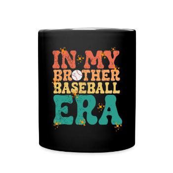 Frère Fan De Baseball Jouant Au Baseball Drôles De Garçons - Mug uni - noir - Devant