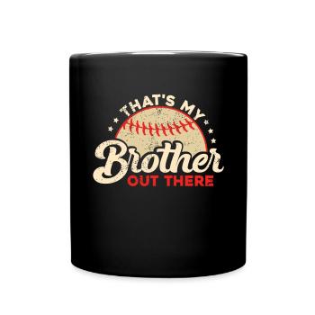 Frère Fan De Baseball Jouant Au Baseball Drôles De Garçons - Mug uni - noir - Devant