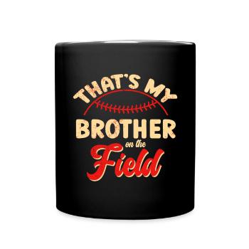Frère Fan De Baseball Jouant Au Baseball Drôles De Garçons - Mug uni - noir - Devant