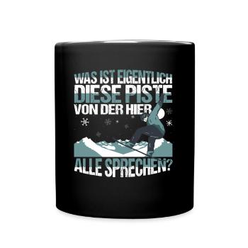 Snowboard Snowboarding Snowboarder - Tasse einfarbig - Schwarz - Vorne