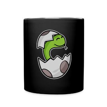 Baby Schlange Kleinkind Motiv - Tasse einfarbig - Schwarz - Vorne
