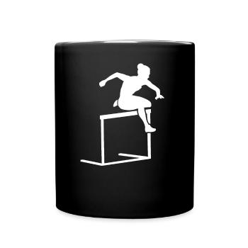 Parcours d’obstacles - Le voyage est le but - Mug uni - noir - Devant
