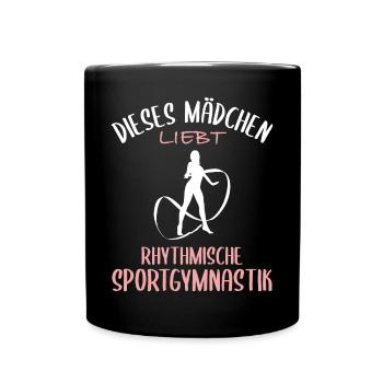 Mädchen liebt Rhythmische Gymnastik - Tasse einfarbig - Schwarz - Vorne