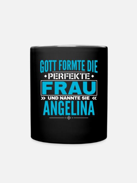 Angelina Name Design - Tasse einfarbig - Schwarz