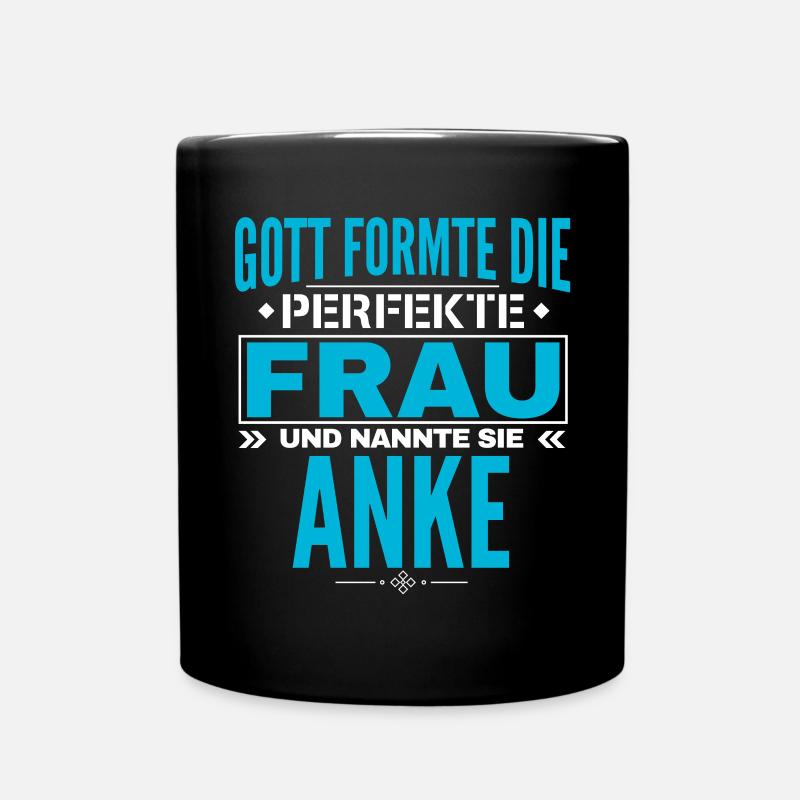 Anke Name Design - Tasse einfarbig - Schwarz