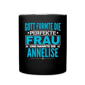 Annelise Name Design - Mug uni - noir - Devant