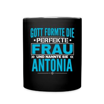 Antonia Name Design - Full Colour Mug - black - Front